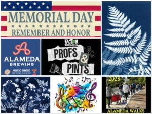 Alameda Post - a collage of posters and photos for local events this week in Alameda