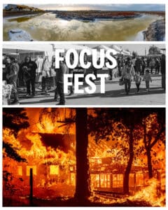 Alameda Post - a collage of photos and the Focus Fest poster