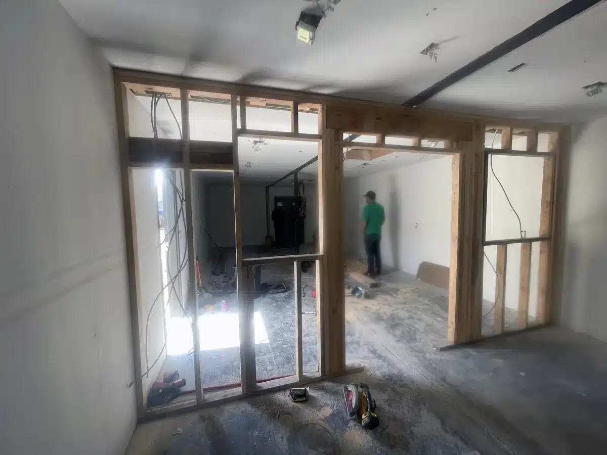 Alameda Post - an interior view of the construction.