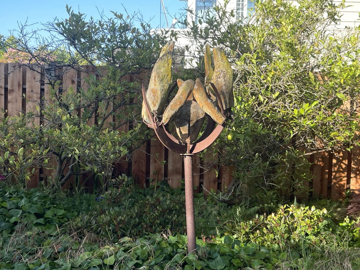 Alameda Post - a sculpture in a garden