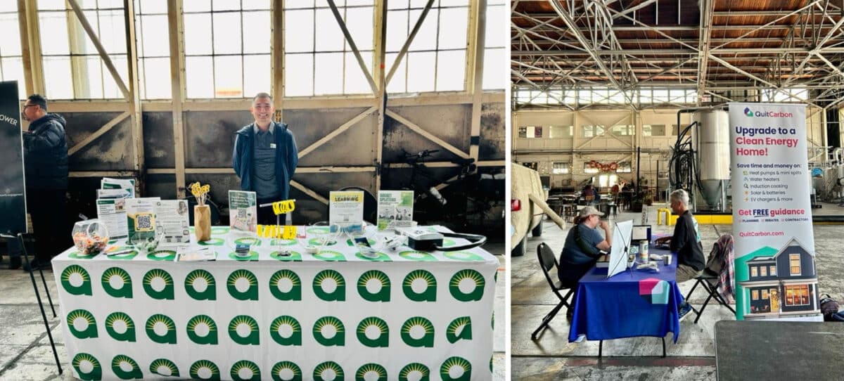 Alameda Post - booths at Faction Brewing for the Home Electrification Fair