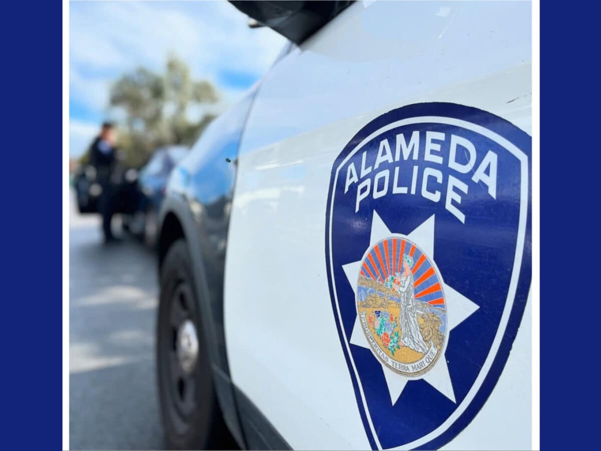 Alameda Post - a photo of a badge on an Alameda Police vehicle