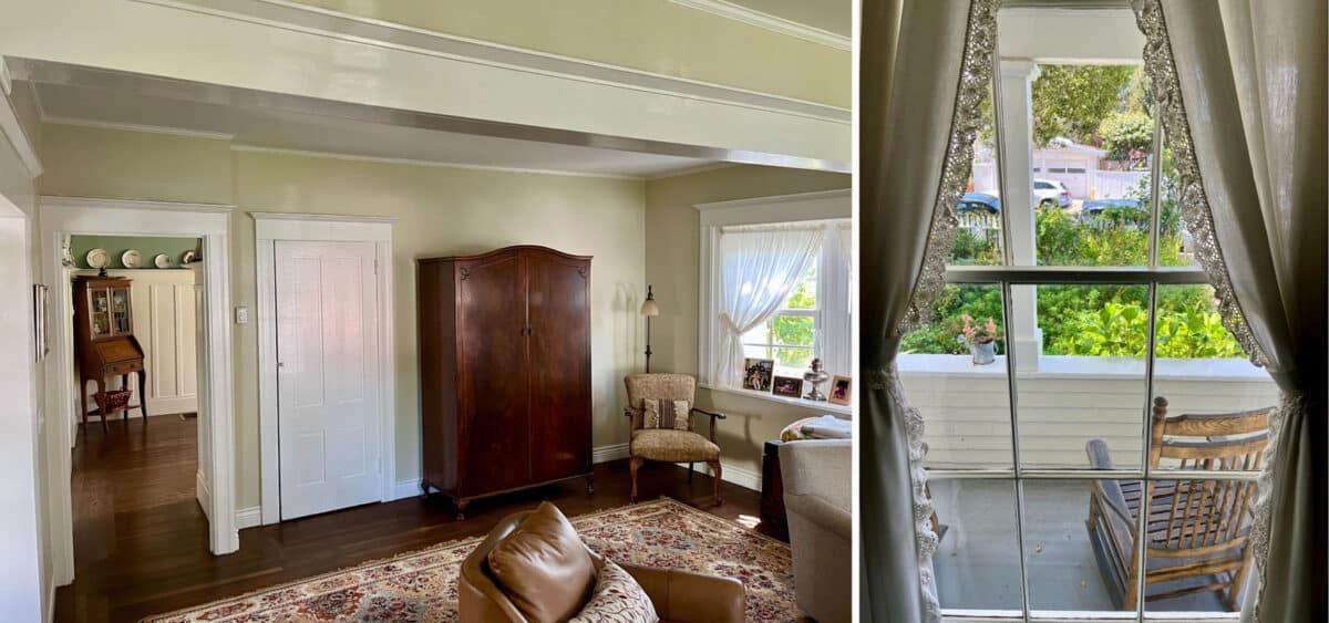 Alameda Post - the front parlor and front window of 1620 Fourth Street