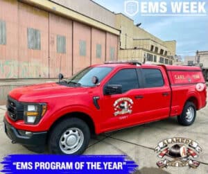 Alameda Post - A photo of a CARE Team vehicle with the words "EMS Week" and "EMS Program of the Year"