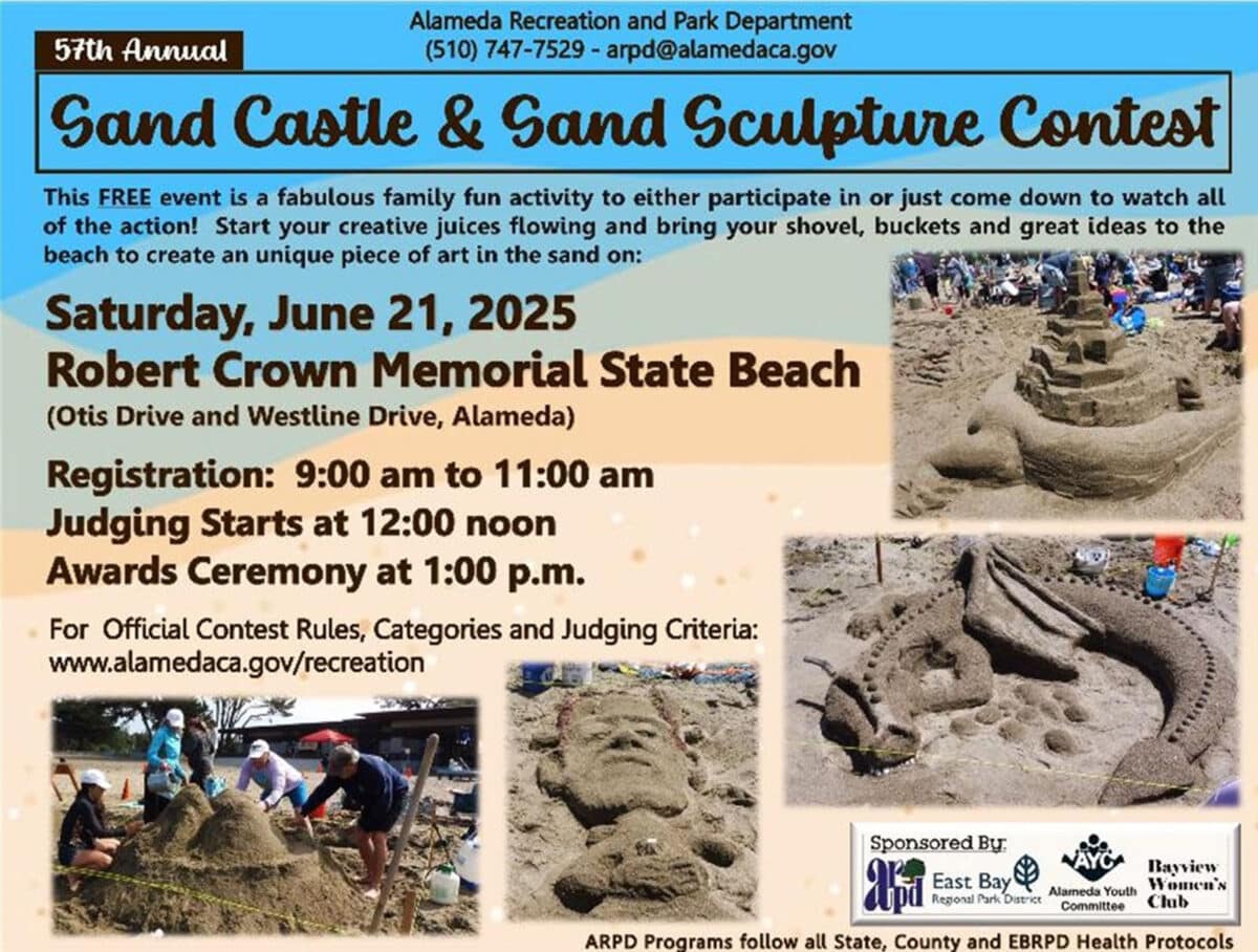 Alameda Post - the poster for the 57th annual San Castle and Sand Sculpture Contest