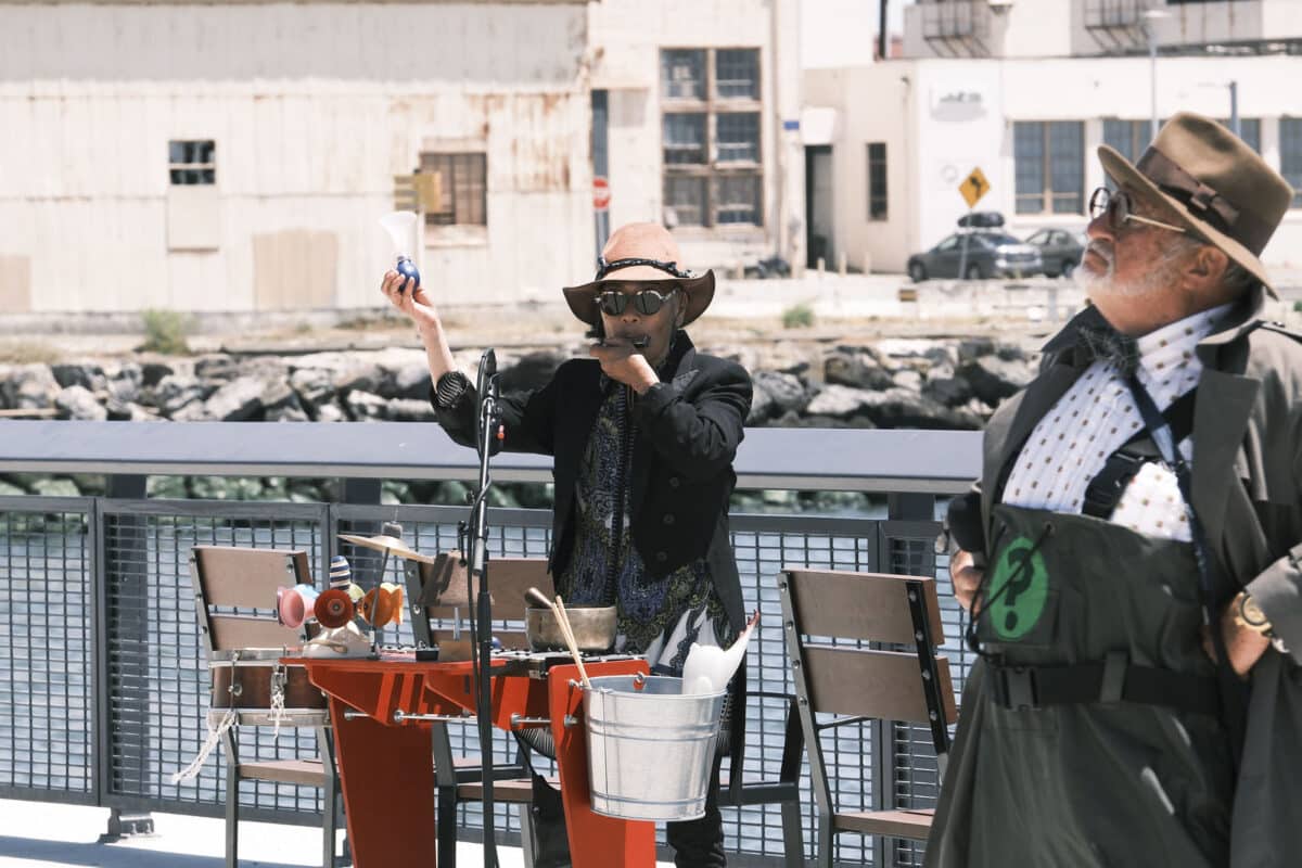 Alameda Post - a performance with the climate detective at Rising Seas