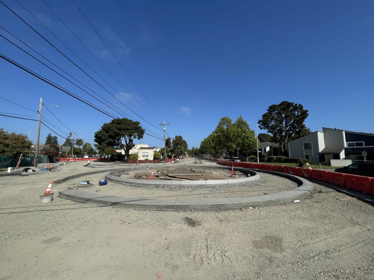 Alameda Post - a construction site at a Roundabout