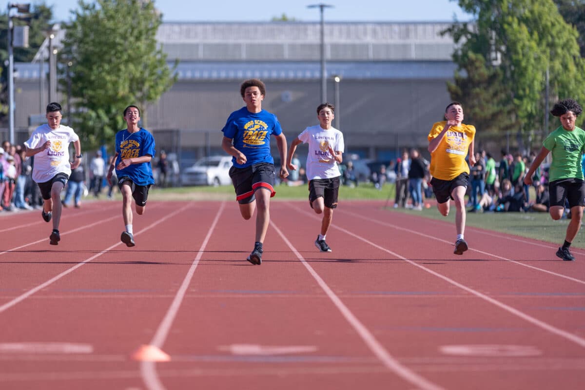 Alameda Post - middle school track athletes run