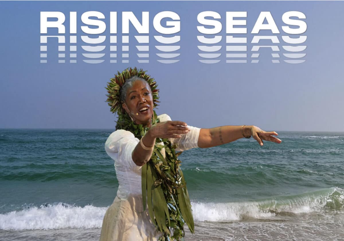 Alameda Post - a poster for Rising Seas with a picture of a dancer