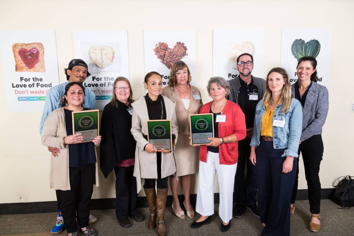 Alameda Post - 2025 StopWaste Environmental Leadership Award winners hold their awards