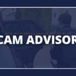 Alameda Post - an image with a faint photo of a police officer and text that says "City of Alameda Police Department Scam Advisory"