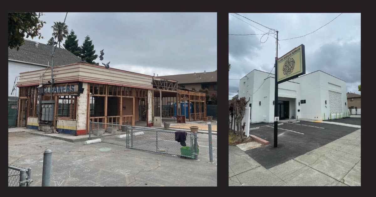 Alameda Post -a before and after of the property where the Islamic Center of Alameda is