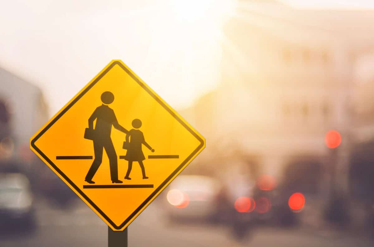 Alameda Post - a school zone sign