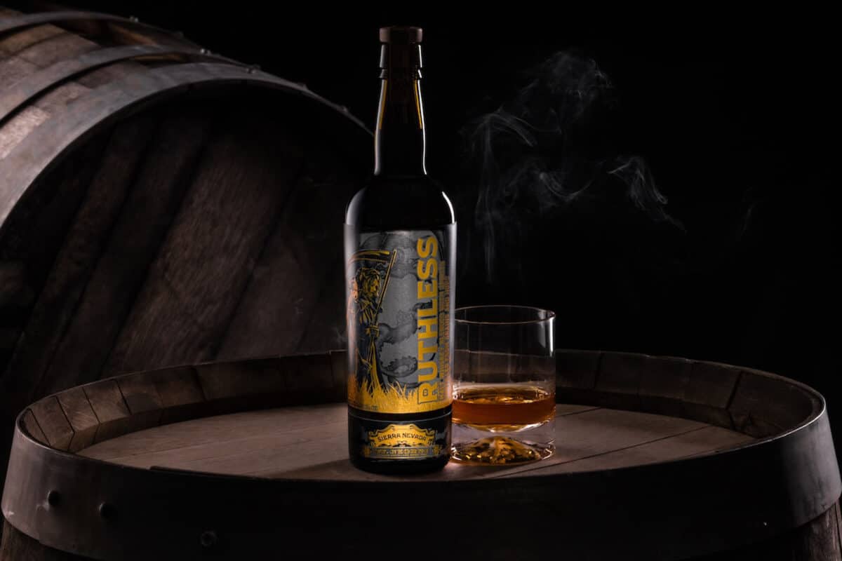 Alameda Post - a photo of the Ruthless whisky bottle from Sierra Nevada and St. George Spirits