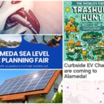 Alameda Post - a collage of posters and photos of environmental events this month