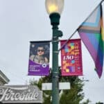 Alameda Post - new colorful banners hang on Webster Street light poles