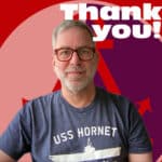 Alameda Post - a photo of Publisher Adam Gillitt with text that says "Thank you!"