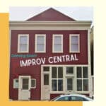 Alameda Post - a photo of a red building with the text "Coming Soon! Improv Central"
