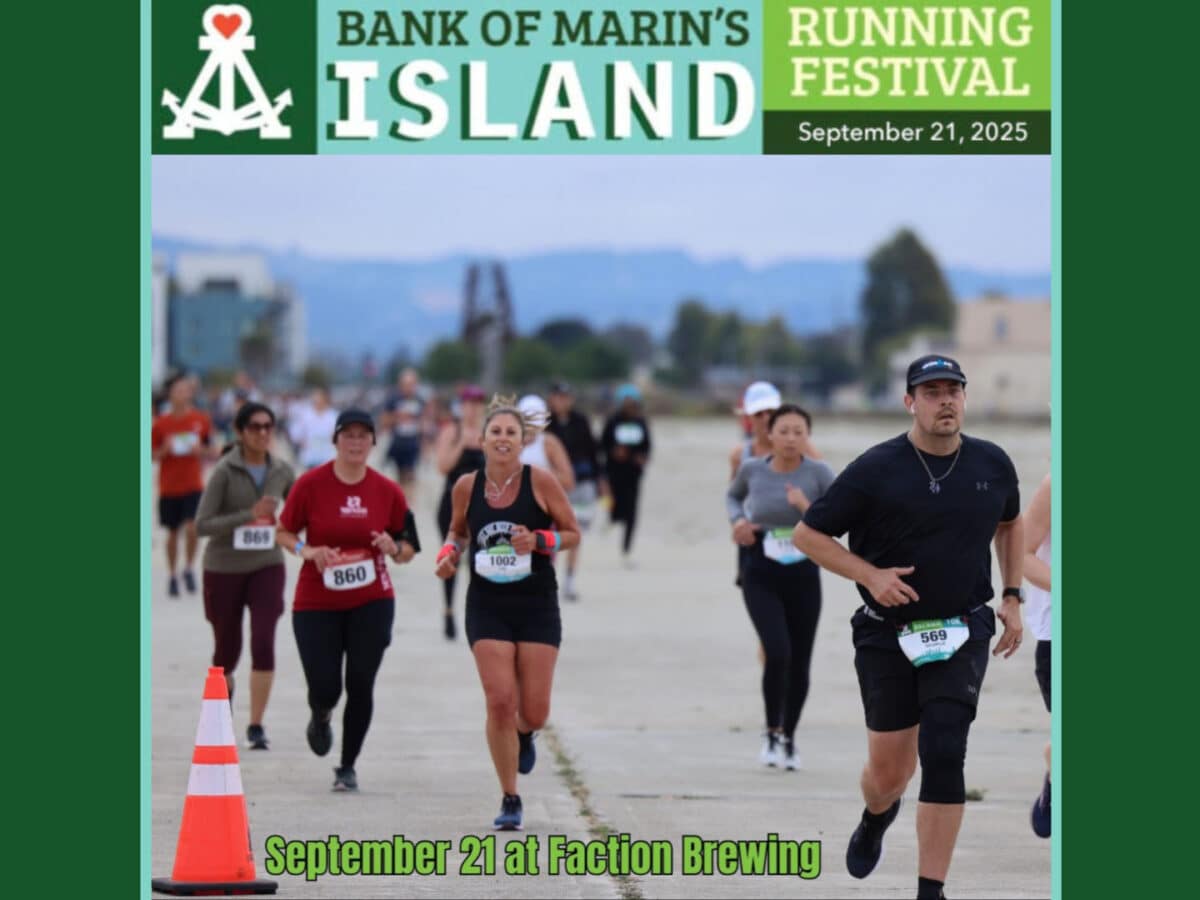 Alameda Post - the poster for the Bank of Marin's Island Running Festival