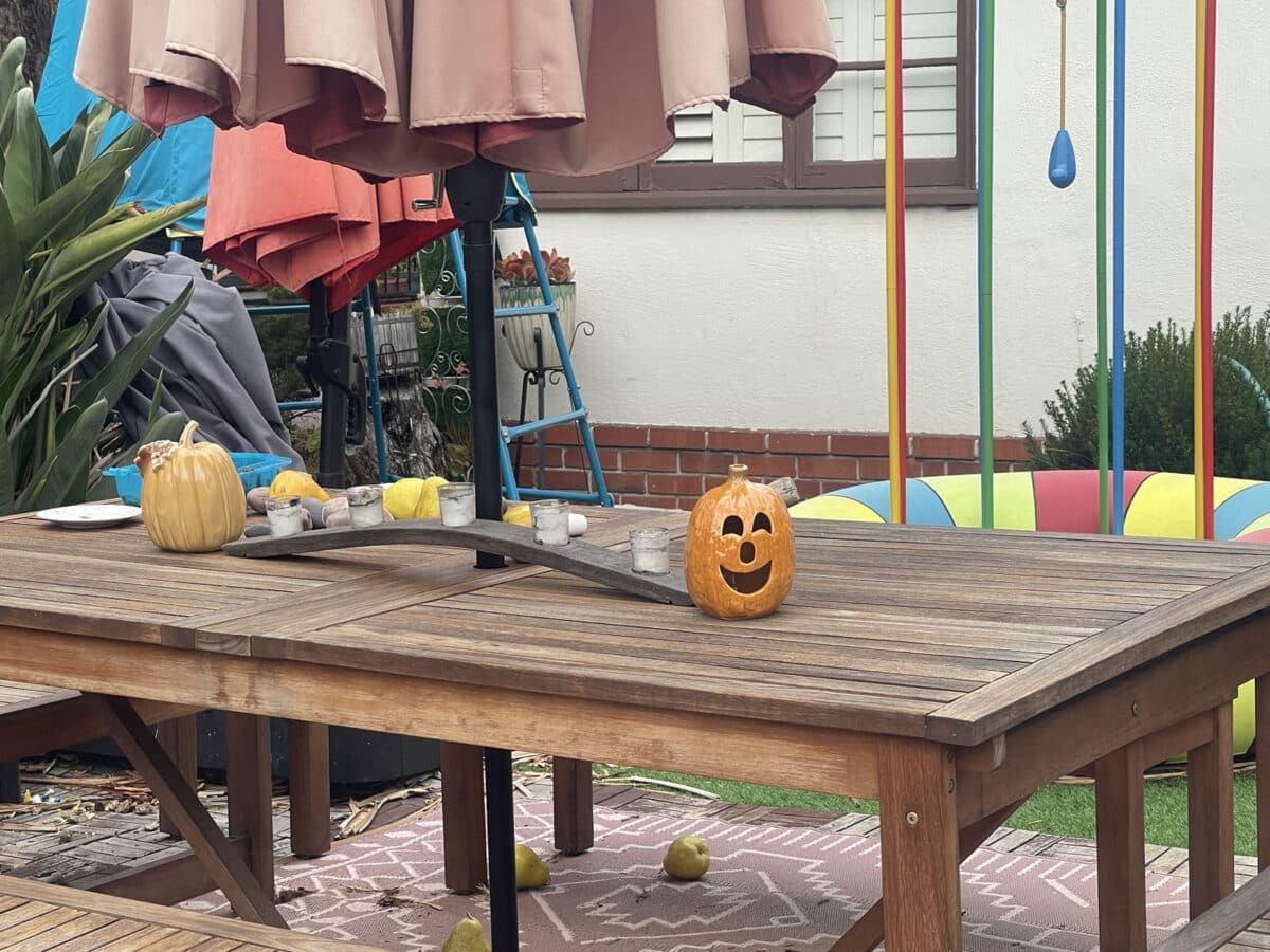 Alameda Post - Halloween decorations sitting on an outdoor table