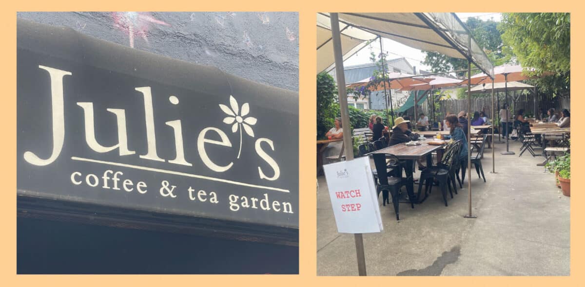 Alameda Post - the patio of Julie's Coffee and Tea Garden