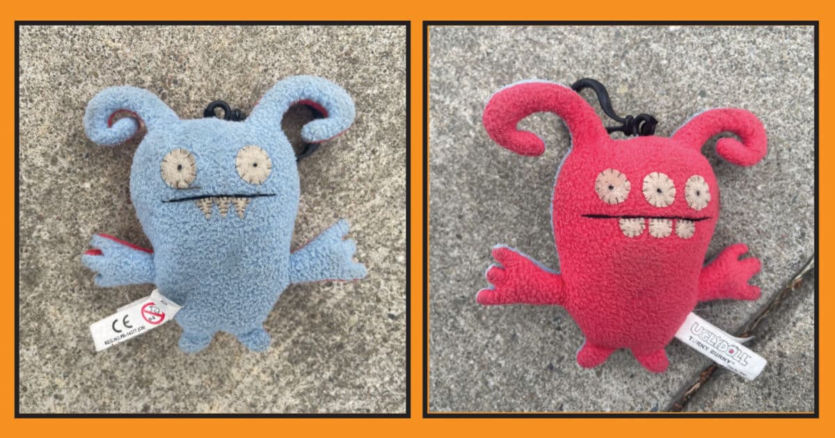Alameda Post - two plushie monster dog toys