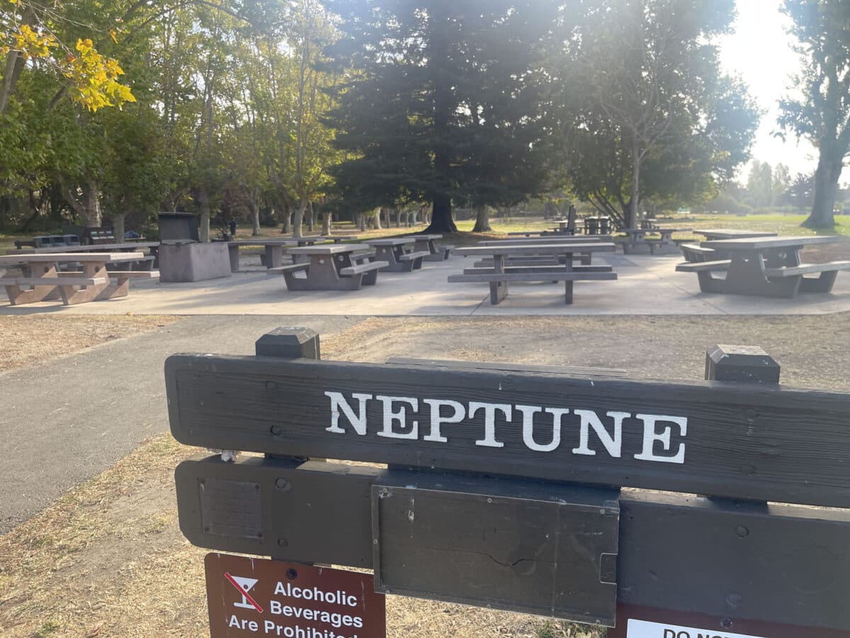 Alameda Post - an area near Crab Cove filled with picnic benches