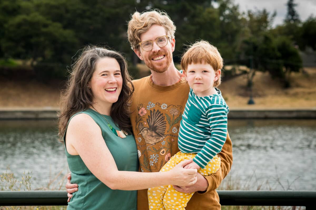 Alameda Post - a photo of Claire Slattery and her husband and child, 