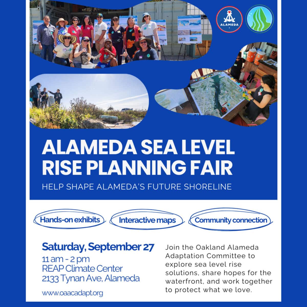 Alameda Post - the poster for the Alameda Sea LEvel rise Planning Fair