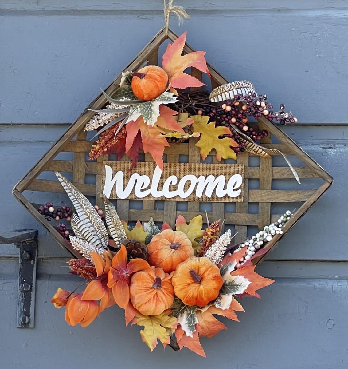 Alameda Post - A fall "welcome" wreath on someone's door.