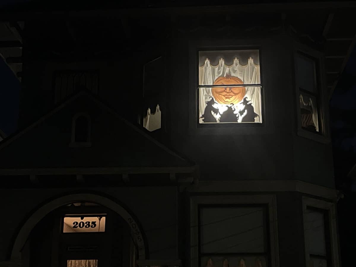 Alameda Post - A halloween vignette in a home's window.