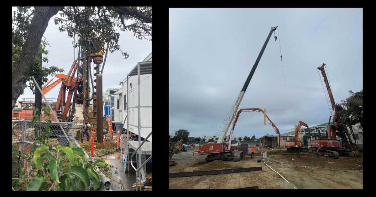 Alameda Post - Heavy construction equipment at AUSD's new pool. 