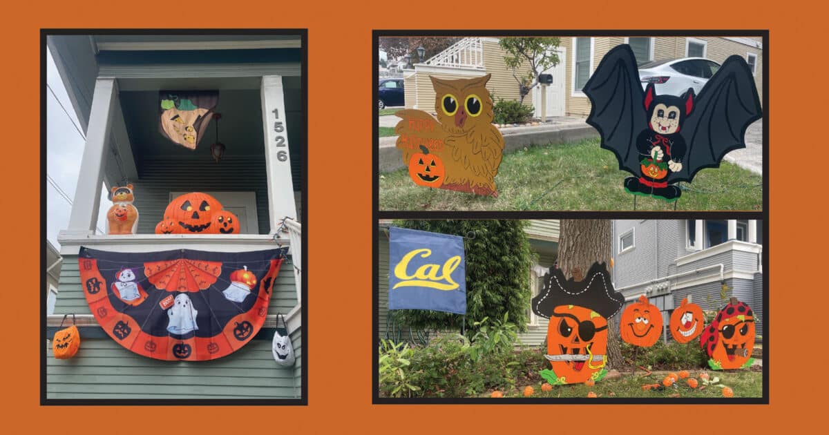 Alameda Post - A collage of friendly halloween decor.