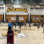 Alameda Post - The Hornets play the Jets at Alameda High School's gymnasium in the Queen of the Island volleyball tournament.