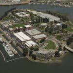 Alameda Post - An aerial view of Coast Guard Island.