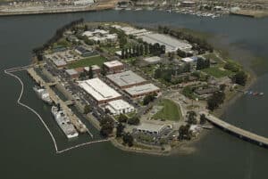 Alameda Post - An aerial view of Coast Guard Island.