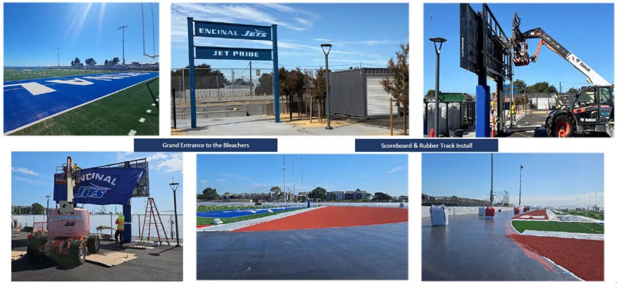 Alameda Post - A collage of the new stadium at Encinal. 