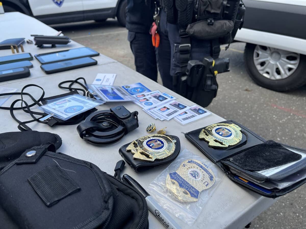 Alameda Post - A table of police evidence. 