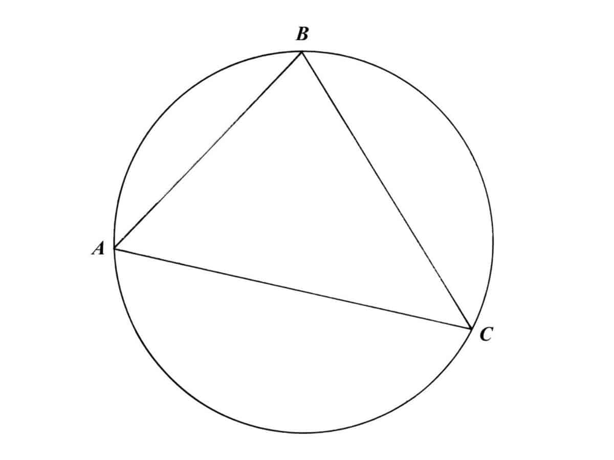 Alameda Post - A diagram of a Scalene triangle ABC inscribed within a circle