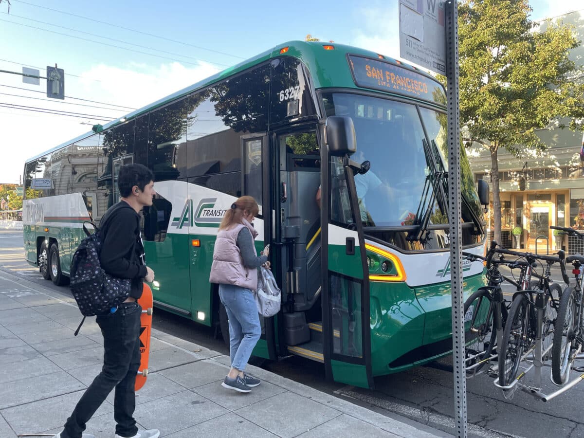 Alameda Post - Passengers board the Line O bus.