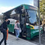 Alameda Post - Passengers board the Line O bus.
