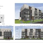 Alameda Post - A group of four story townhomes.