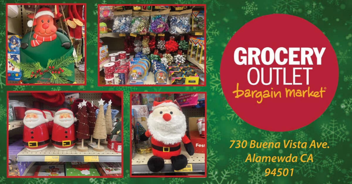 Alameda Post - A flyer for holiday decor at Grocery Outlet.