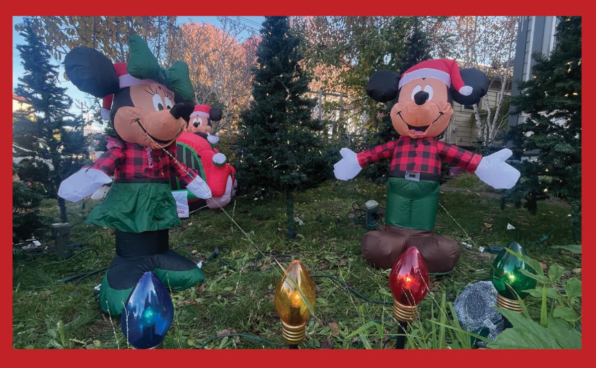 Alameda Post - Blow up Mickey decorations.