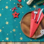 Alameda Post - A table setting decorated for Christmas.