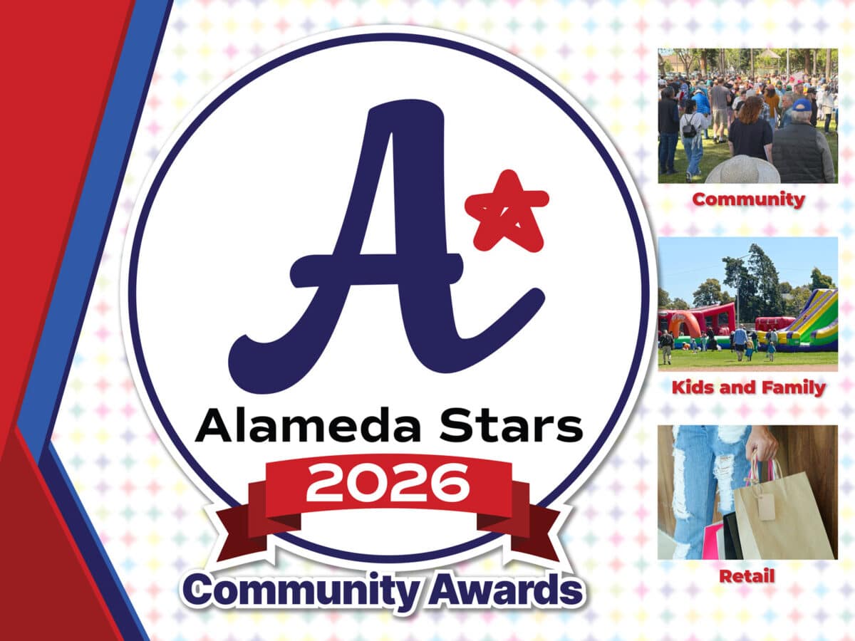 Alameda Post - The Alameda Stars 2026 Community Awards logo and photos for the Community, Kids and Family, and Retail categories. 