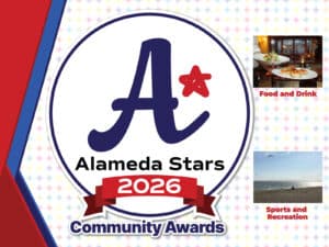 Alameda Post - The Alameda Stars 2026 Community Awards logo and photos for the Food and Drink and Sports and Recreation categories.