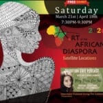 Alameda Post - The poster for the Art of the African Diaspora exhibit and the Tradition Cafe Podcast.