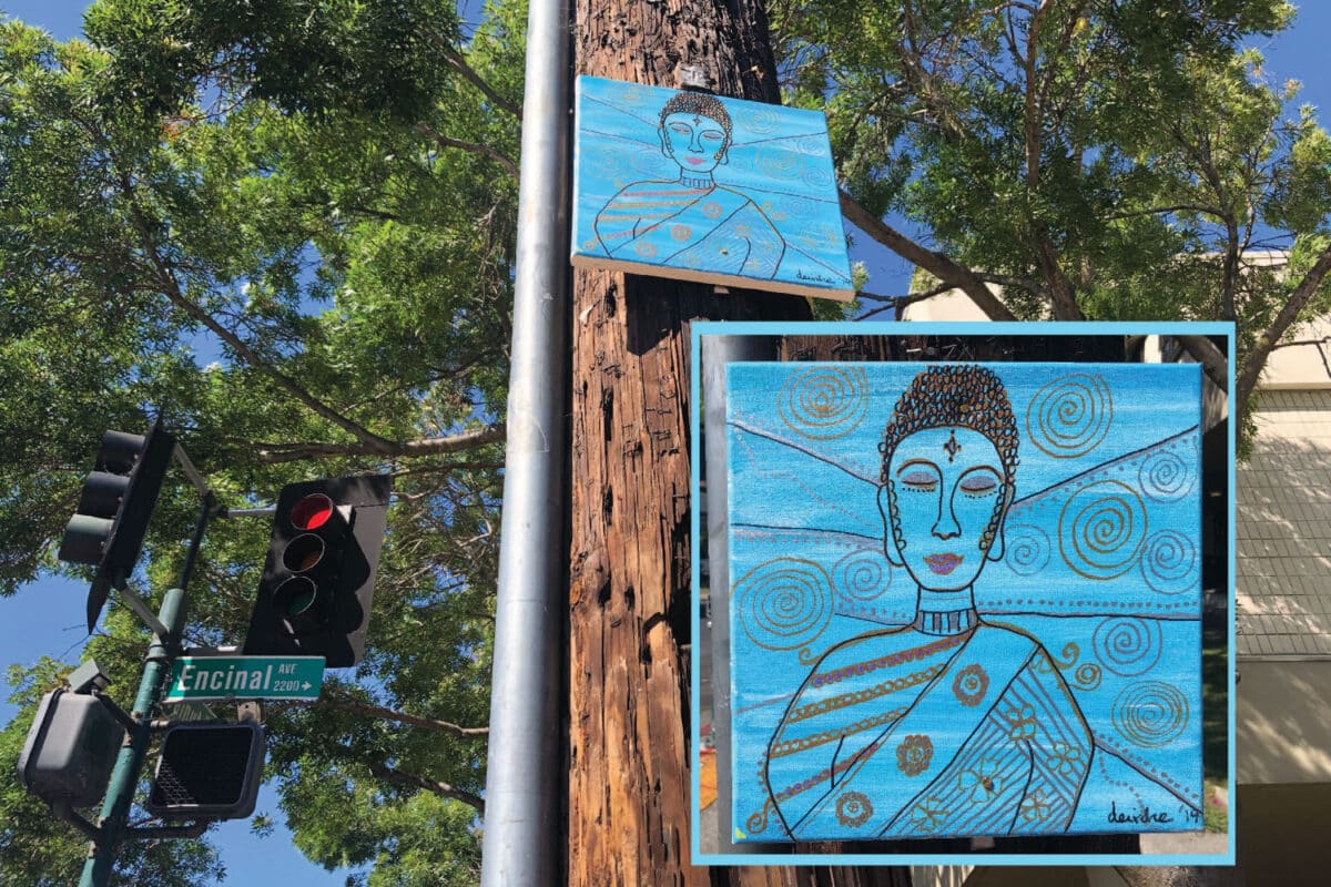 Alameda Post - Artwork of a woman out on the street.