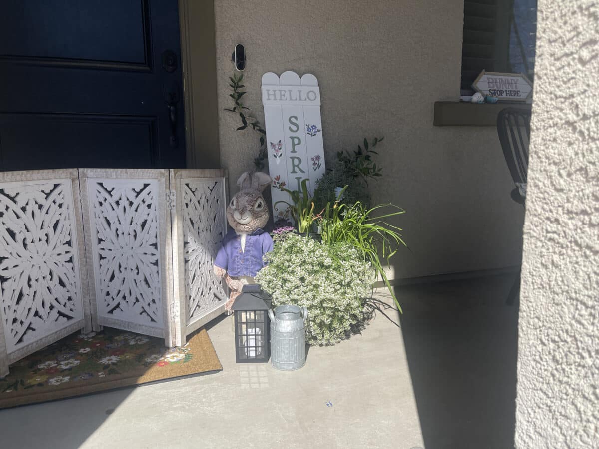 Alameda Post - Spring decorations on a front porch. 